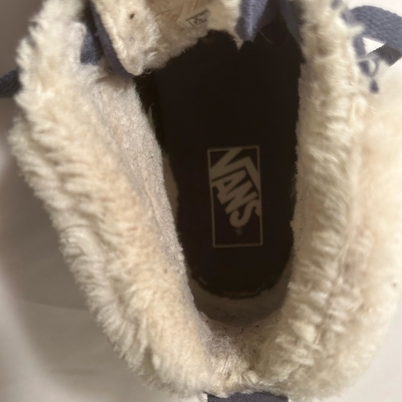 Vans Blue Suede Faux Fur Lined High Top Sneakers Size 9.5 - Picture 5 of 11